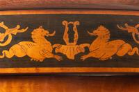 An Italian Neoclassical Part Ebonized Birch Corner Cabinet