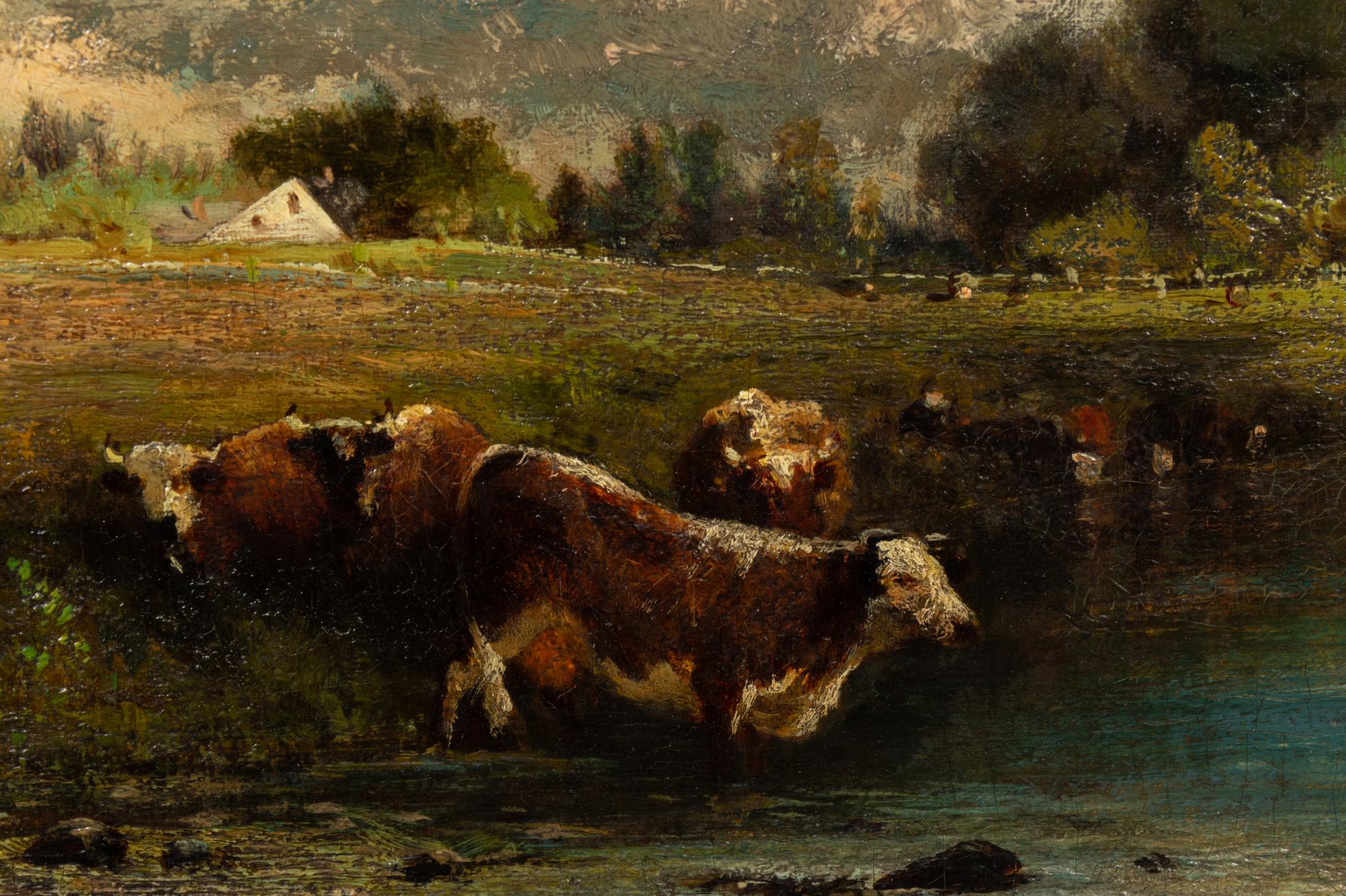 Landscape with Cows in a Stream