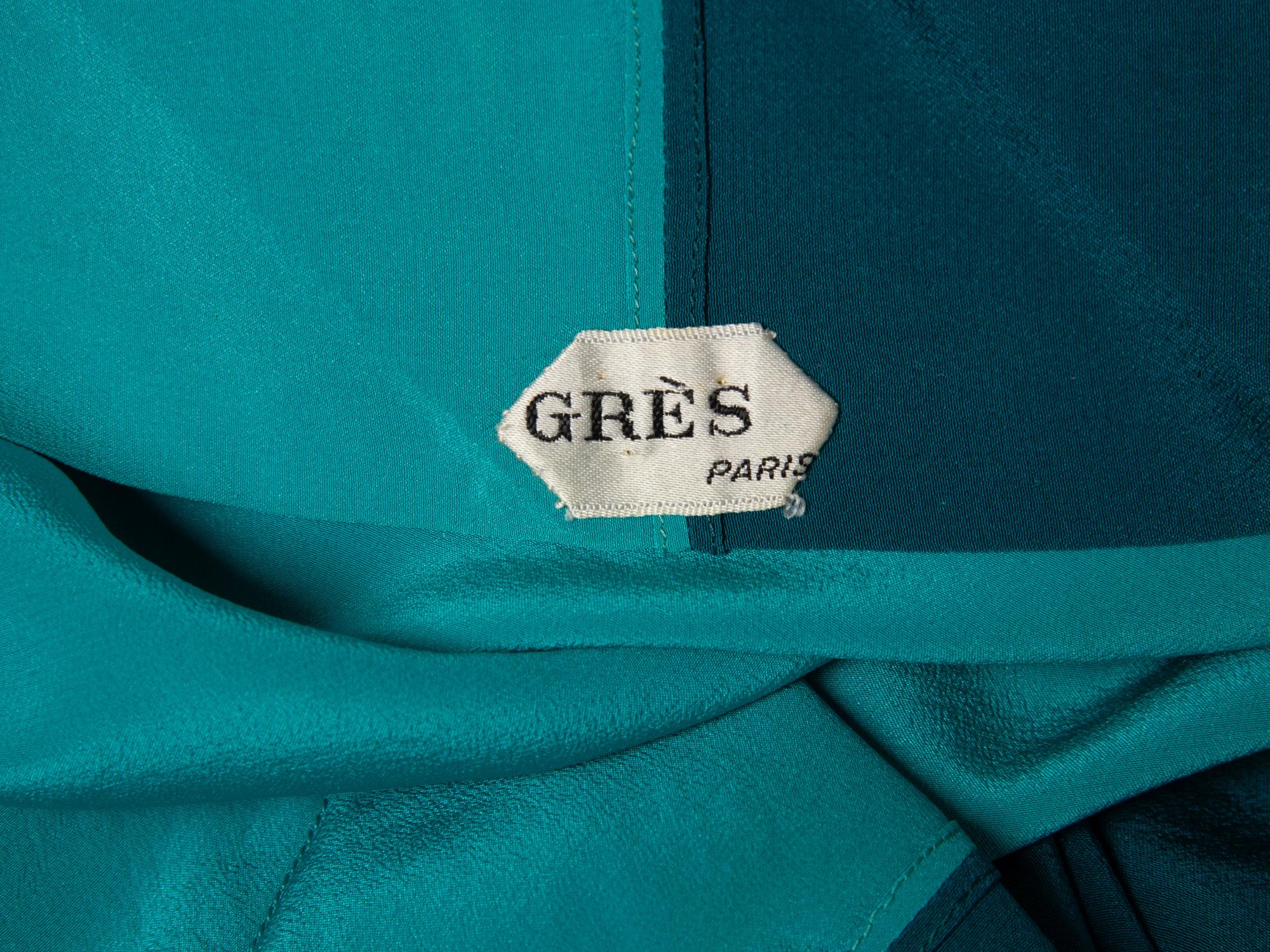 Madame Grès, Blue Silk Toga Gown, 1970's