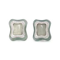 QUARTZ AND DIAMOND EARCLIPS