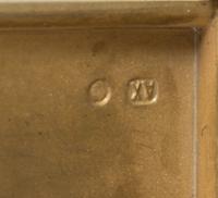 A Russian Silver Cigarette Case, Maker's mark Cyrillic AKh, Moscow, early 20th century, the lid centered by an octagonal painted scene