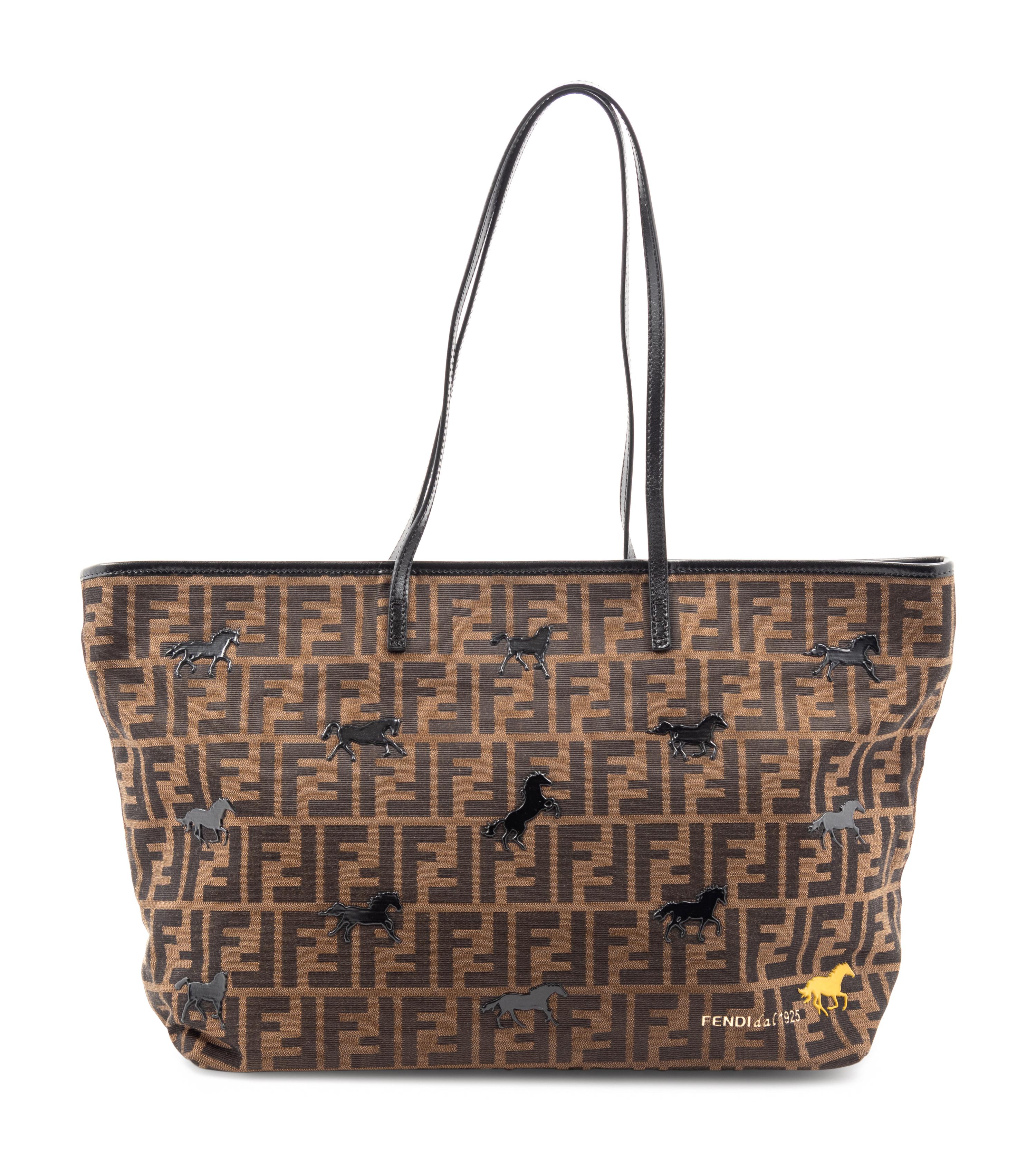 Fendi Zucca Canvas and Horse Tote Bag, c2010