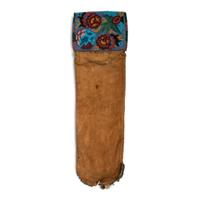 Cree Beaded Hide Tobacco Bag