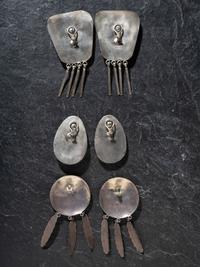 Navajo Concha Belt and Three Earrings