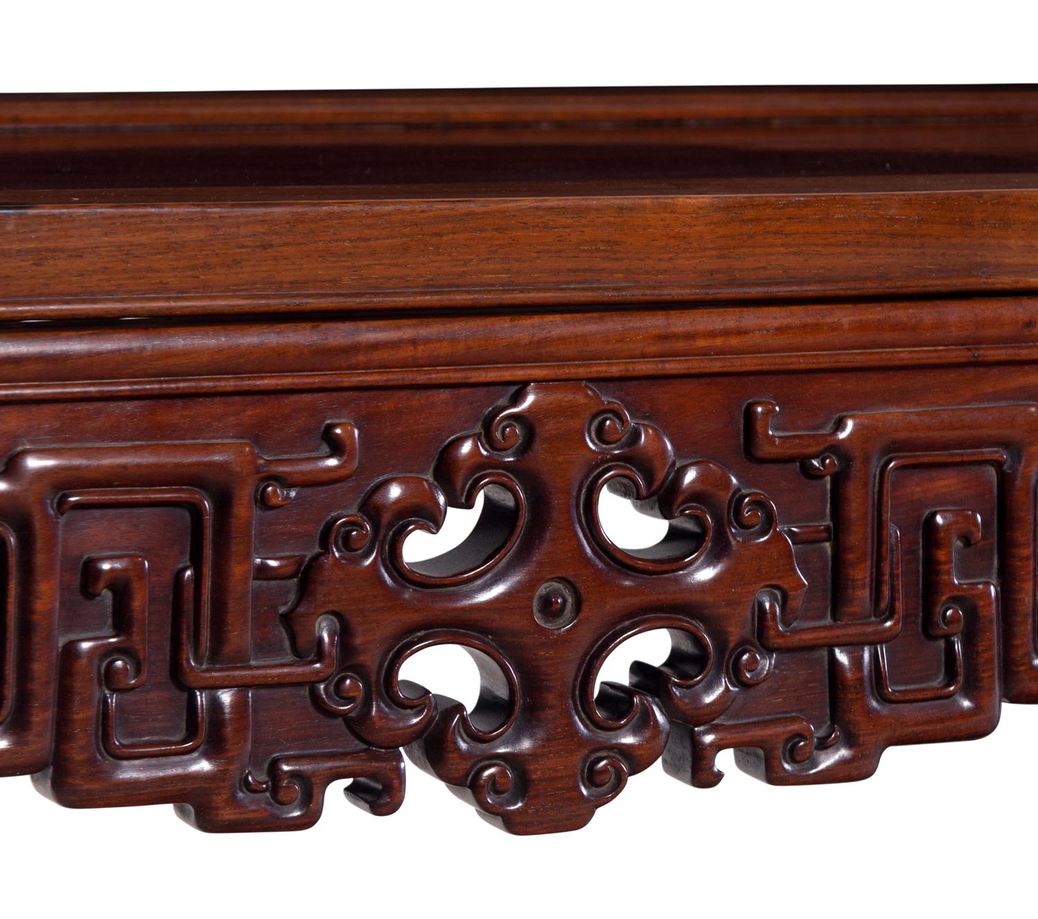 A Carved Hongmu Side Table