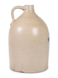 A Rogers & Co. Cobalt-Decorated Three-Gallon Stoneware Jug