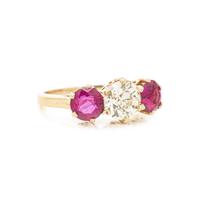 DIAMOND AND RUBY RING
