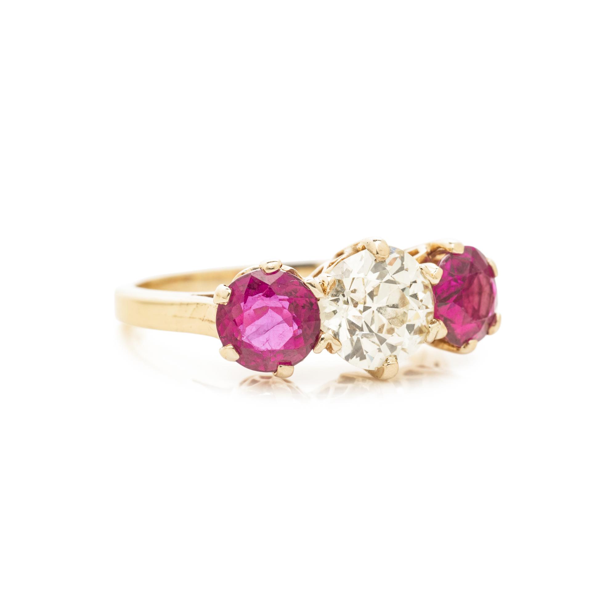DIAMOND AND RUBY RING