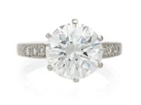 A Platinum and Diamond Ring, 5.00 dwts.