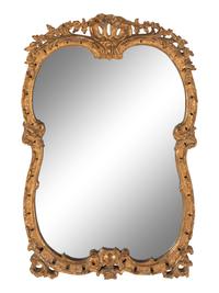 A Rococo Carved Giltwood Mirror
