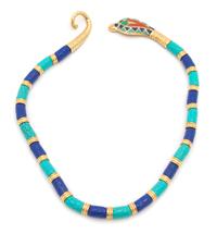 A Hattie Carnegie Multicolor Snake Necklace, 18".