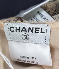 A Chanel Beige Lace Camisole Top, Size 42.