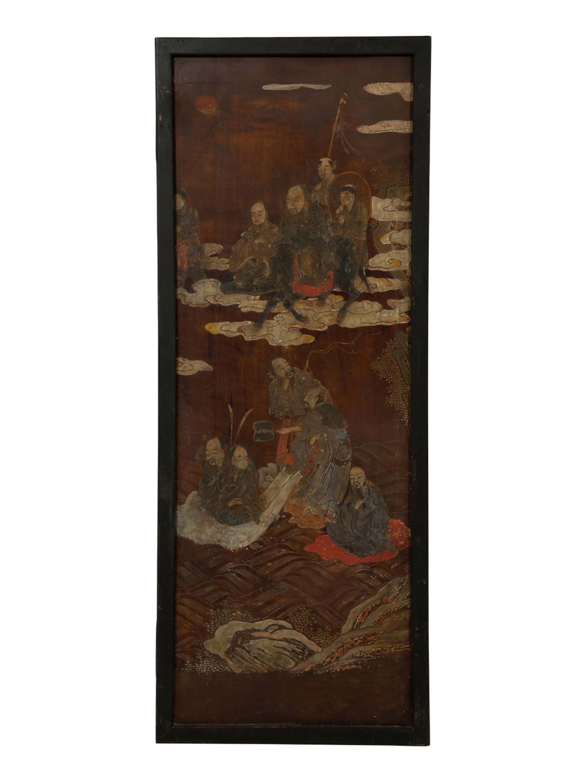 Seven Chinese Framed Lacquer Panels — 19TH CENTURY