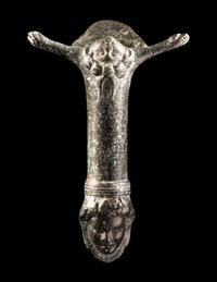 A Roman Bronze Patera Handle