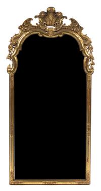 A George II Style Giltwood Mirror Height 53 x width 26 inches. — LATE 19TH CENTURY