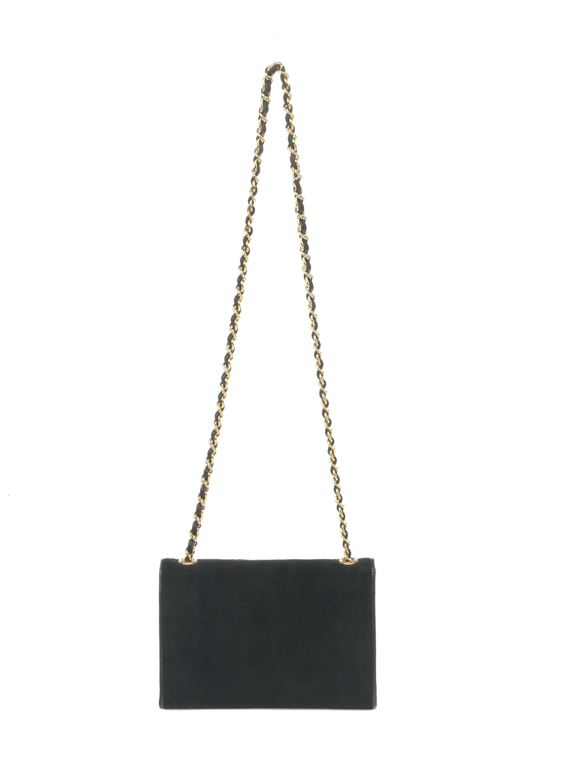 Chanel Black Suede Mini Flap Bag