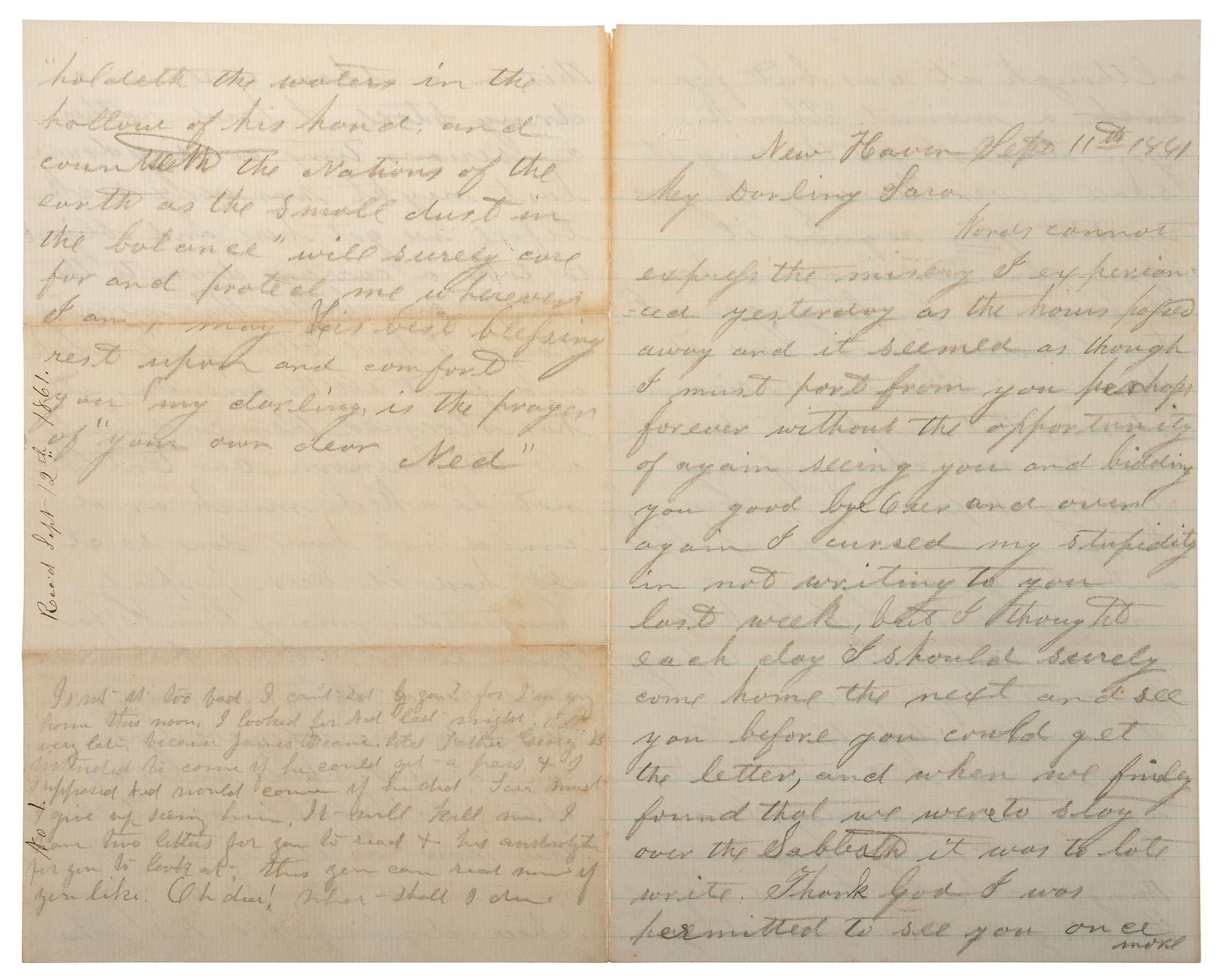 [CIVIL WAR]. War-date letters of Corporal Edwin J. Barden, 7th Regiment Connecticut Volunteer Infantry, combat soldier and later clerk at Headquarters Department of the South, Headquarters X Corps, and Headquarters US Army, Office of Chief Commissary.