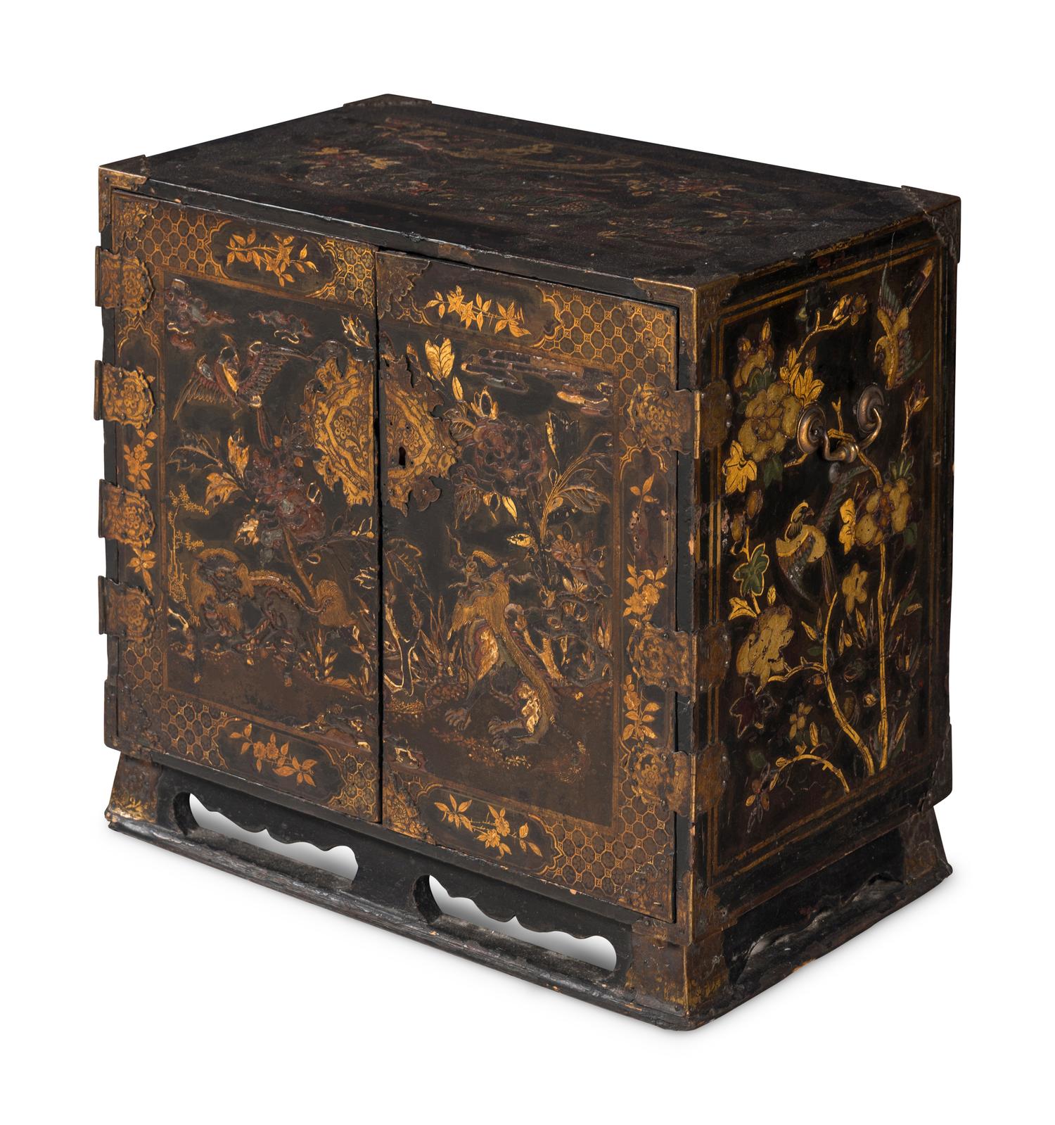 A Chinese Export Lacquered Cabinet