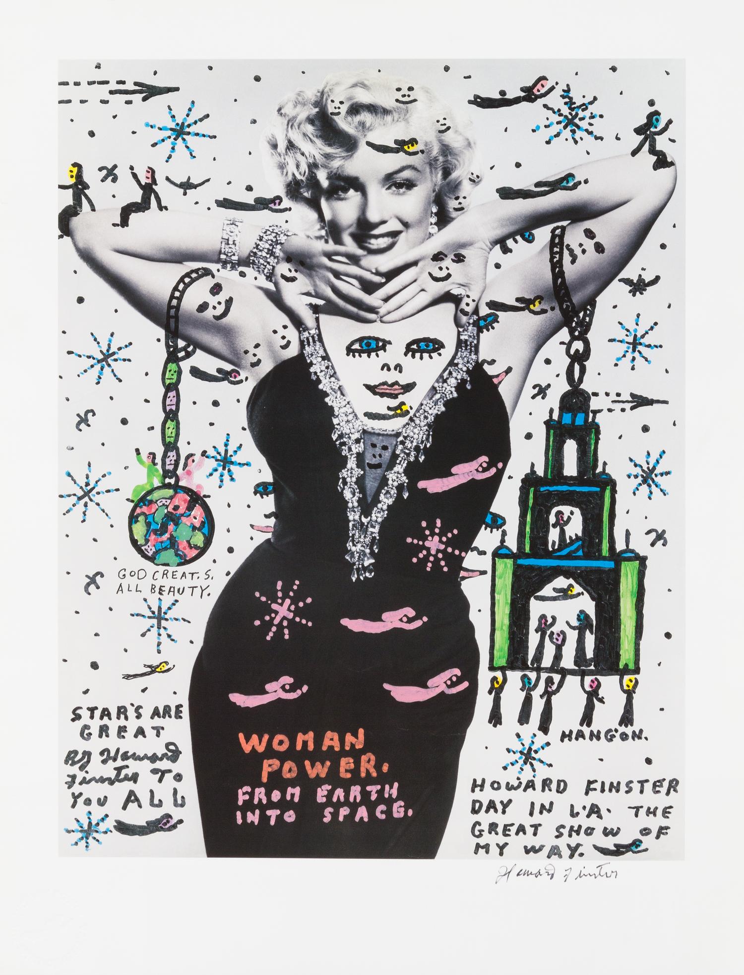 Reverend Howard Finster, (American, 1916-2001), Marilyn Monroe