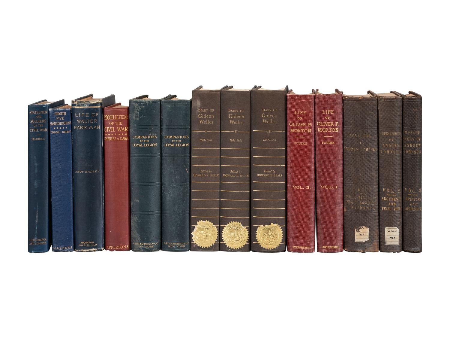 [CIVIL WAR]. Approx. 23 works by and about statesmen and military leaders and organizations.