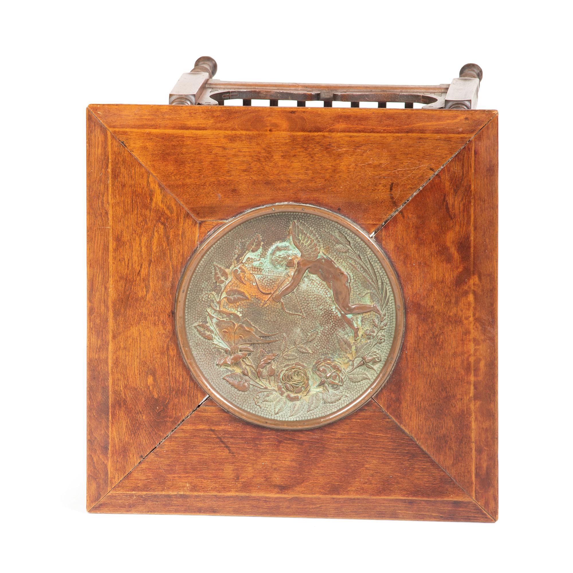 A Victorian Fern Stand in Walnut with Inset Cast Metal Plaque
