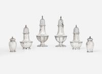 Herman Glendenning and Arthur Hartwell for Arthur Stone, Six Salt and Pepper Shakers