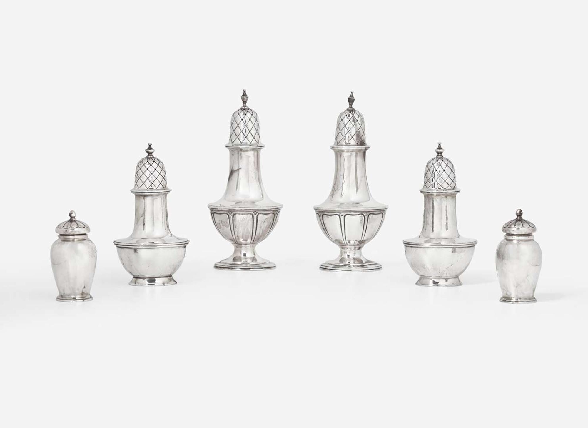 Herman Glendenning and Arthur Hartwell for Arthur Stone, Six Salt and Pepper Shakers