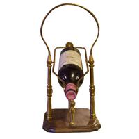 A Continental Brass and Wood Wine Server 15" W x 7.5" D x 15" H — Italy, 19th Century