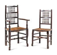 A Set of Six English Lancashire Chairs