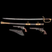 The Inscribed Sword, Colt 1851 Navy, & Colt 1849 Pocket Revolvers of Medal of Honor Recipient Capt. Samuel Hymer of the 115th Illinois Volunteers