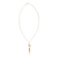 YELLOW GOLD AND DIAMOND PENDANT TASSEL NECKLACE