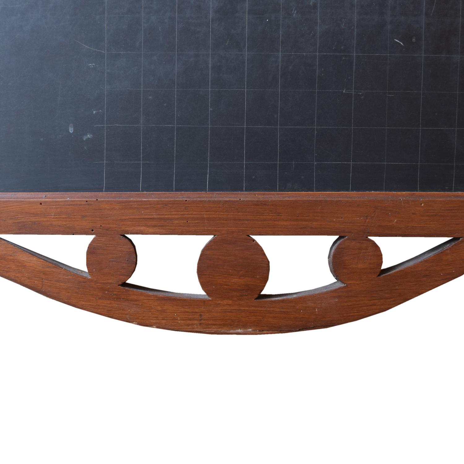 A Wood and Slate Chalkboard 35" W x 1" D x 28.5" H — Germany, Circa 1900