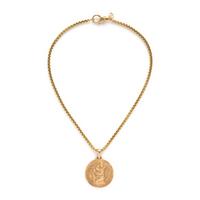 Yellow Gold Saint Christopher Pendant and David Yurman Chain