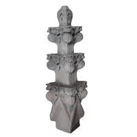 A set of Six Carved Stone Finials 7" W x 7" D x 28" H — United States, Early 20th Century