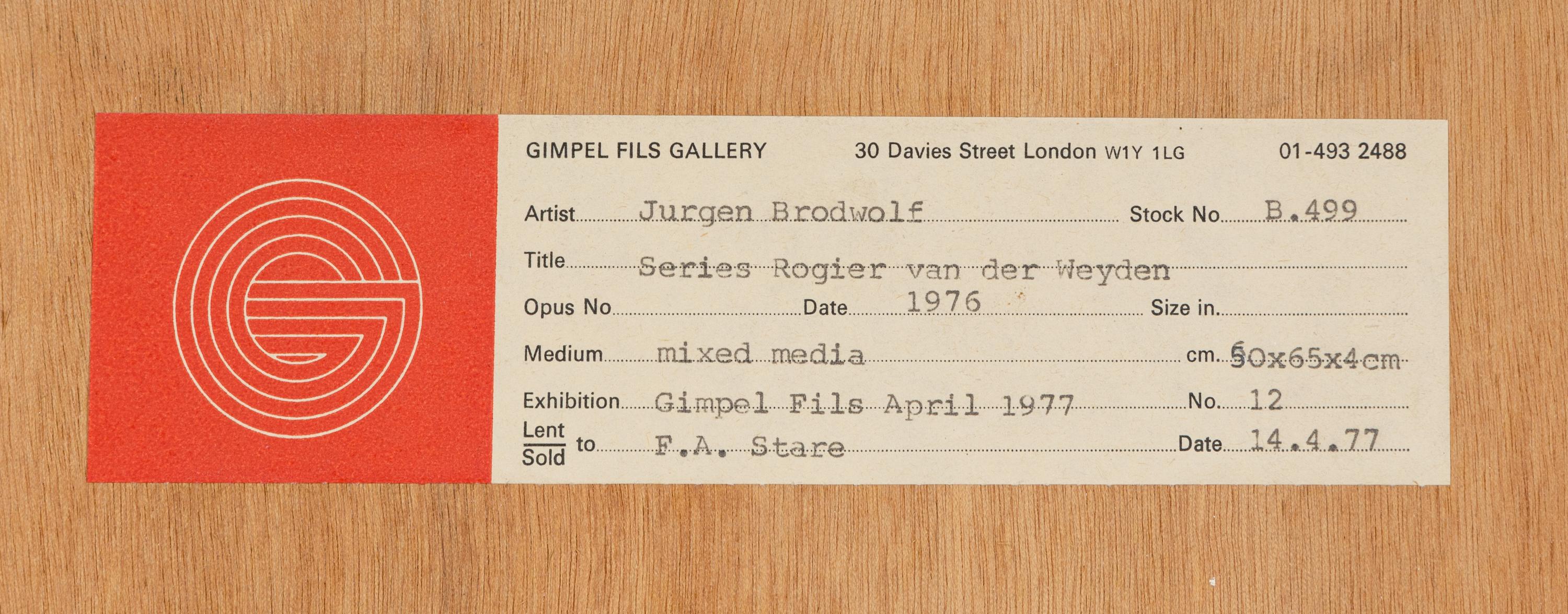 Series Rogier van der Wyden, 1976
