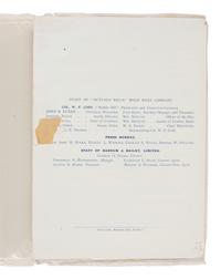 [WILD WEST SHOWS]. Buffalo Bill's "Wild West" and Congress of Rough Riders of the World . London: Weiners Ltd., 1903. Rare program with silk cover.