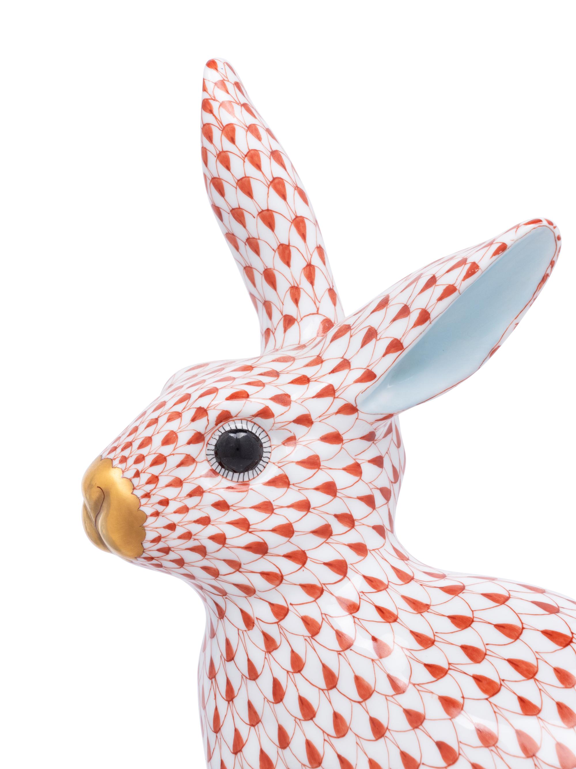 Two Herend Porcelain Rabbits