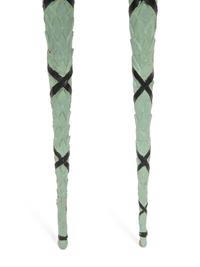 A Pair of Continental Carved and Painted Torch Wall Ornaments