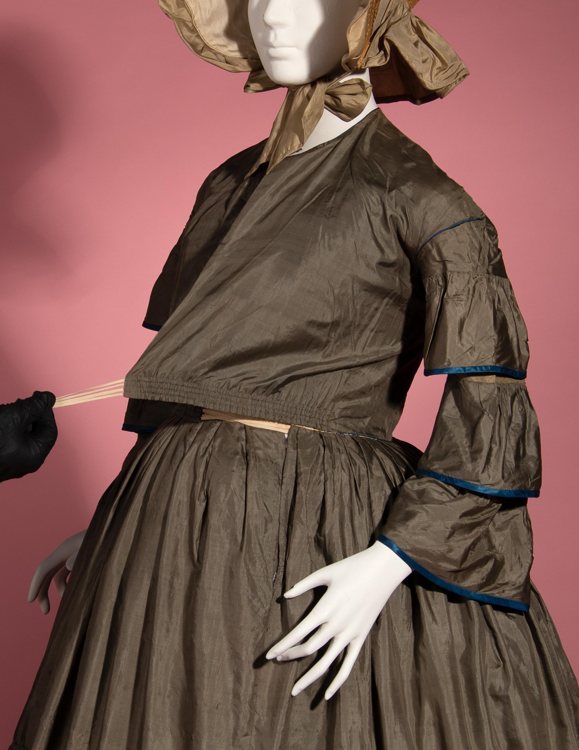 Silk Tiered Day Dress, 1850s