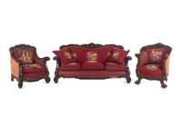 A Rococo Revival Carved Walnut Three-Piece Seating Suite in the Style of Karpen
