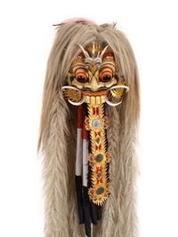 A Japanese Jeweled and Lacquered Lion Dance Mask — 20TH CENTURY