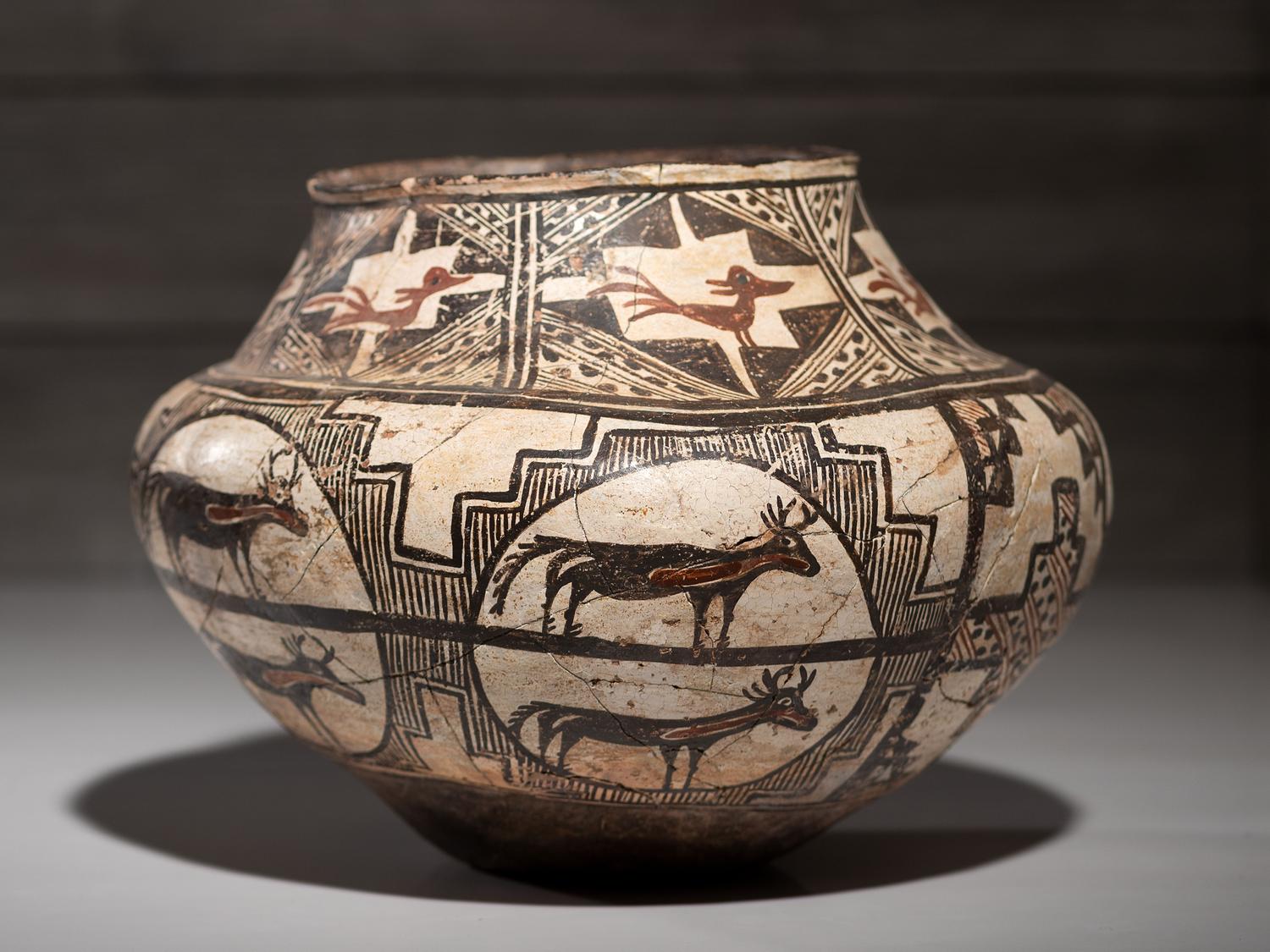 Zuni Polychrome Pottery Jar