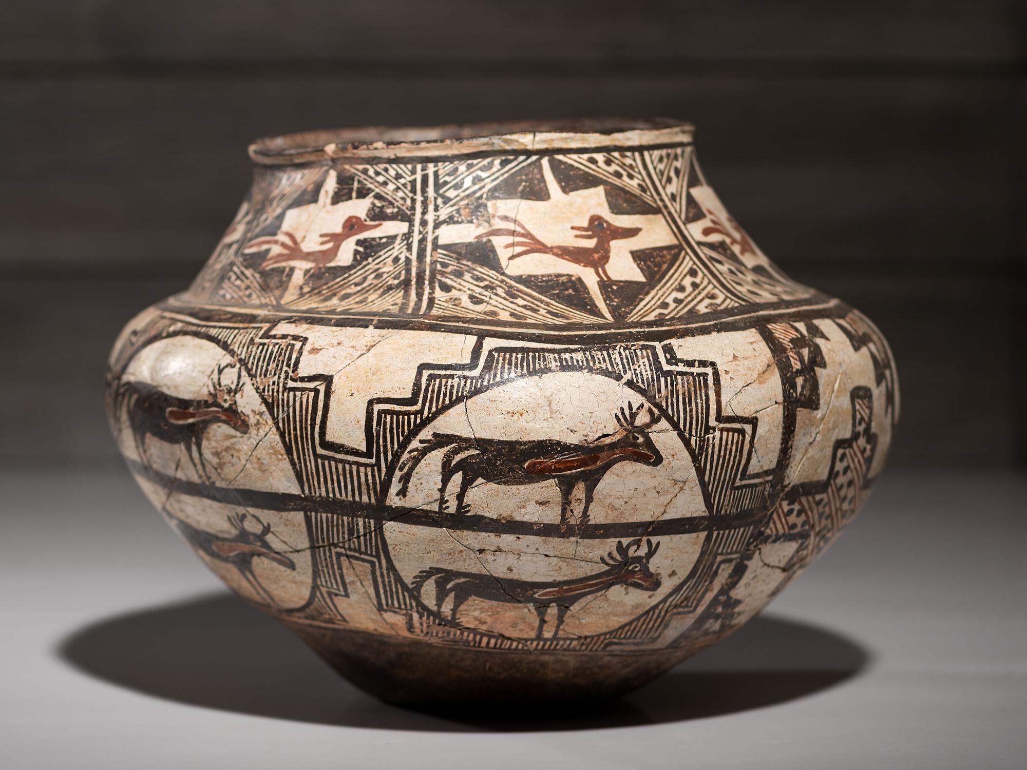 Zuni Polychrome Pottery Jar