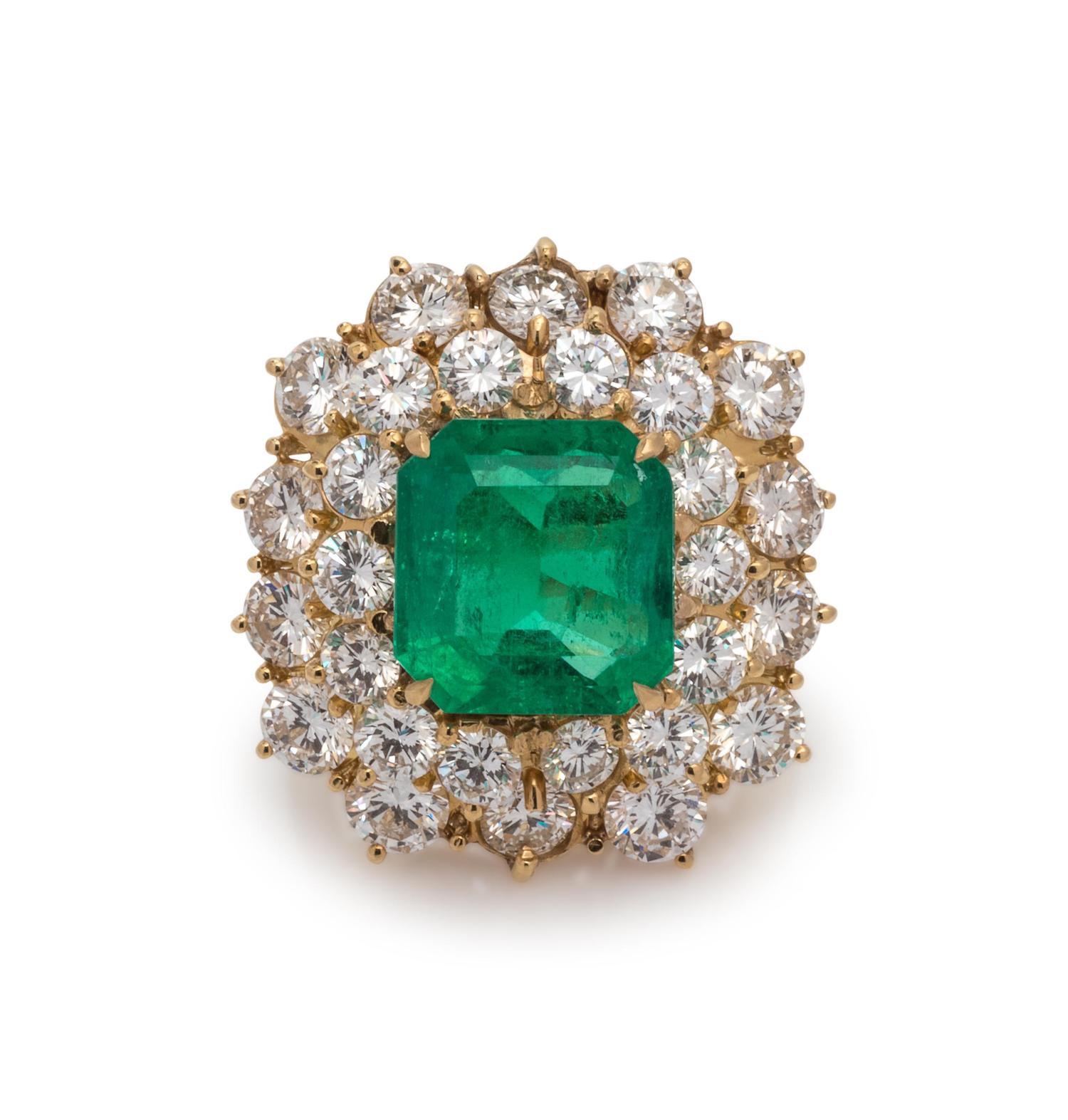 Colombian Emerald and Diamond Ring