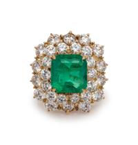 Colombian Emerald and Diamond Ring