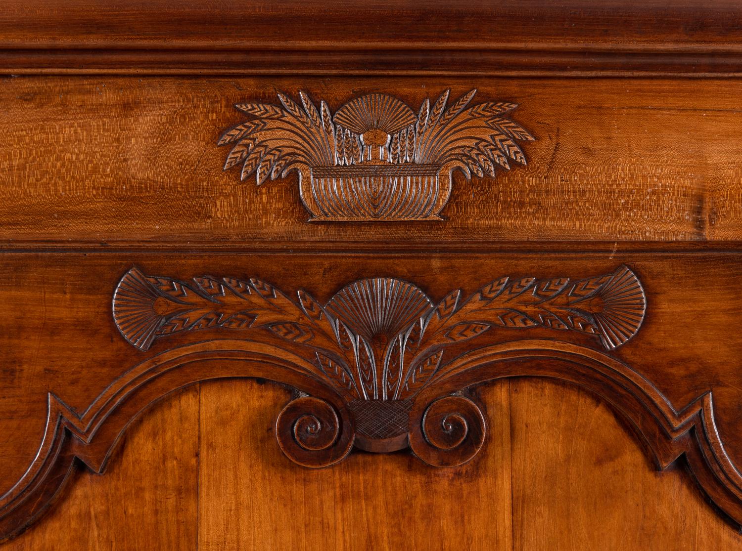 A Louis XV Walnut Two-Part Cabinet