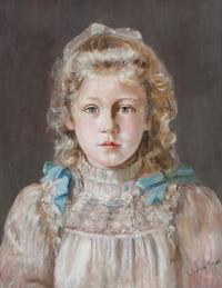 E. Sylvia Shaw, (English, fl. 1899-1924), Portrait of a Young Girl