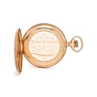 WALTHAM, 14K PINK GOLD OPEN FACE POCKET WATCH