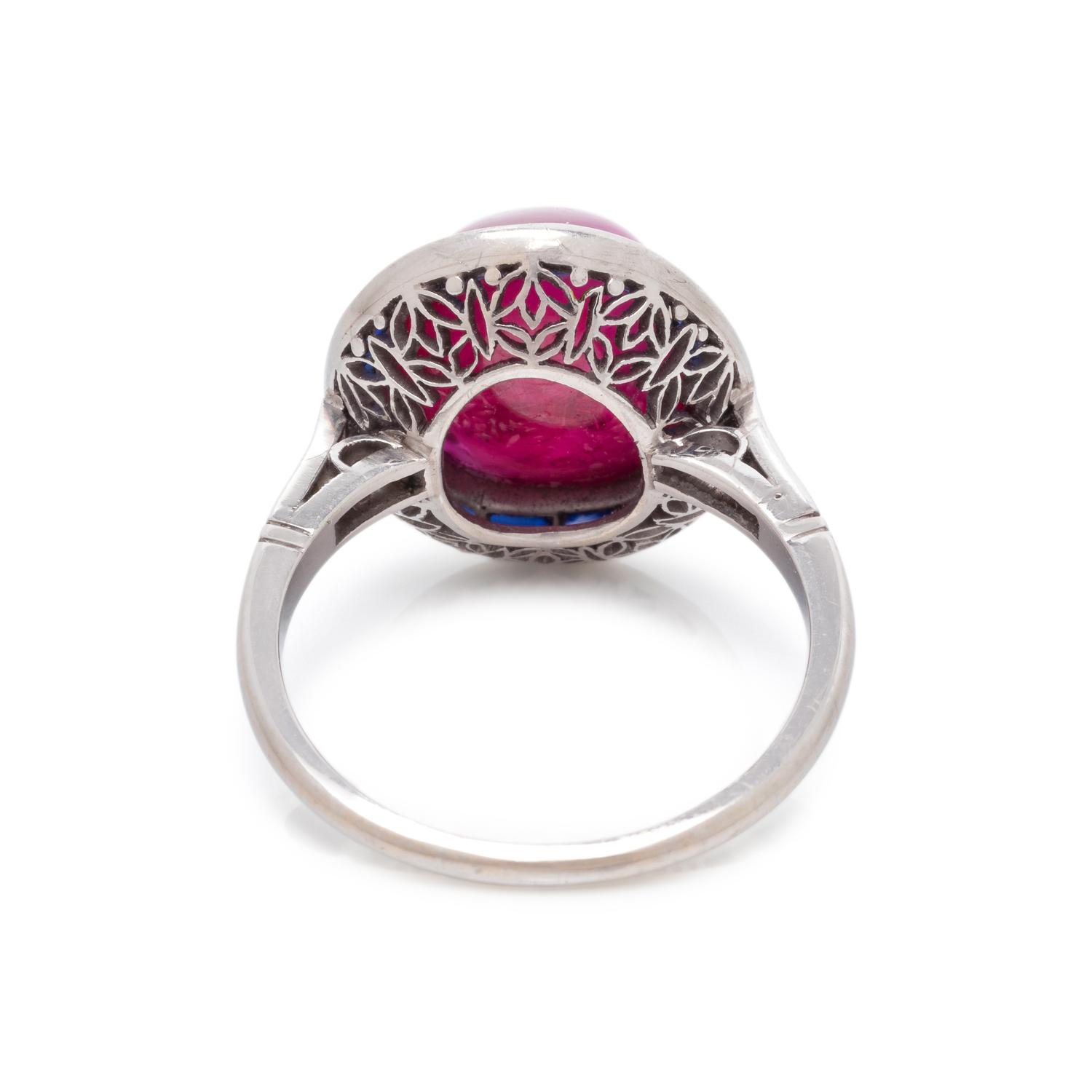 RUBY, SAPPHIRE AND DIAMOND RING