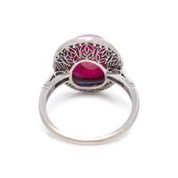 RUBY, SAPPHIRE AND DIAMOND RING